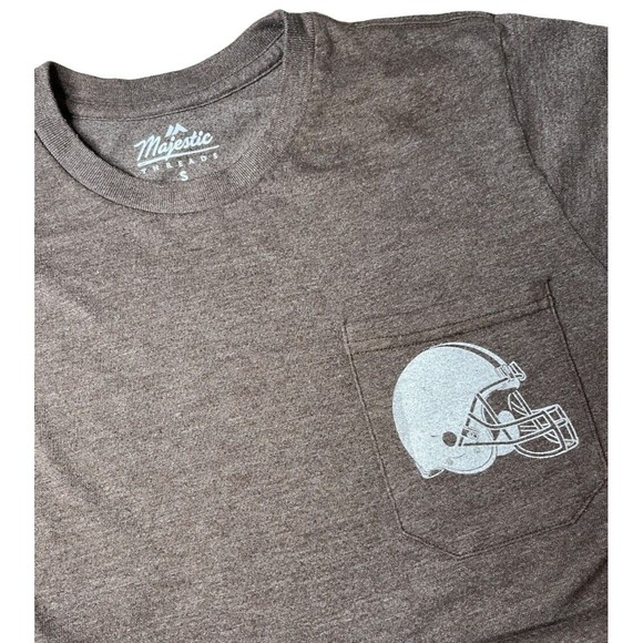 Cleveland Browns Tshirt Majestic Threads‎ Football Size Small S Tee NFL Brown - Picture 3 of 4